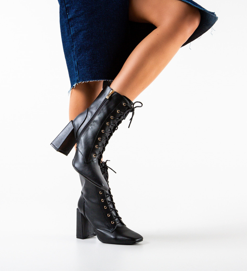 Botine Dama Rupert Negre - Stil si Confort - imagine 4