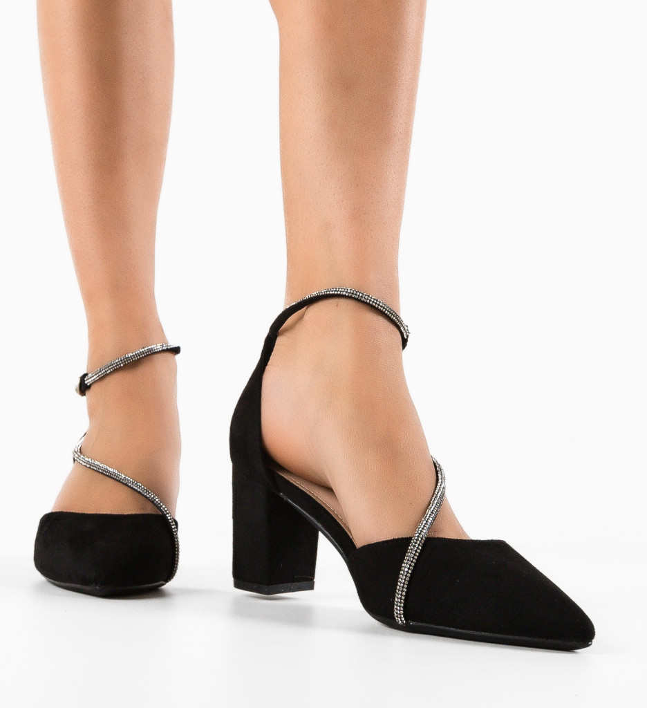 Pantofi cu toc Zayat Negri - Eleganță și Stil - imagine 2