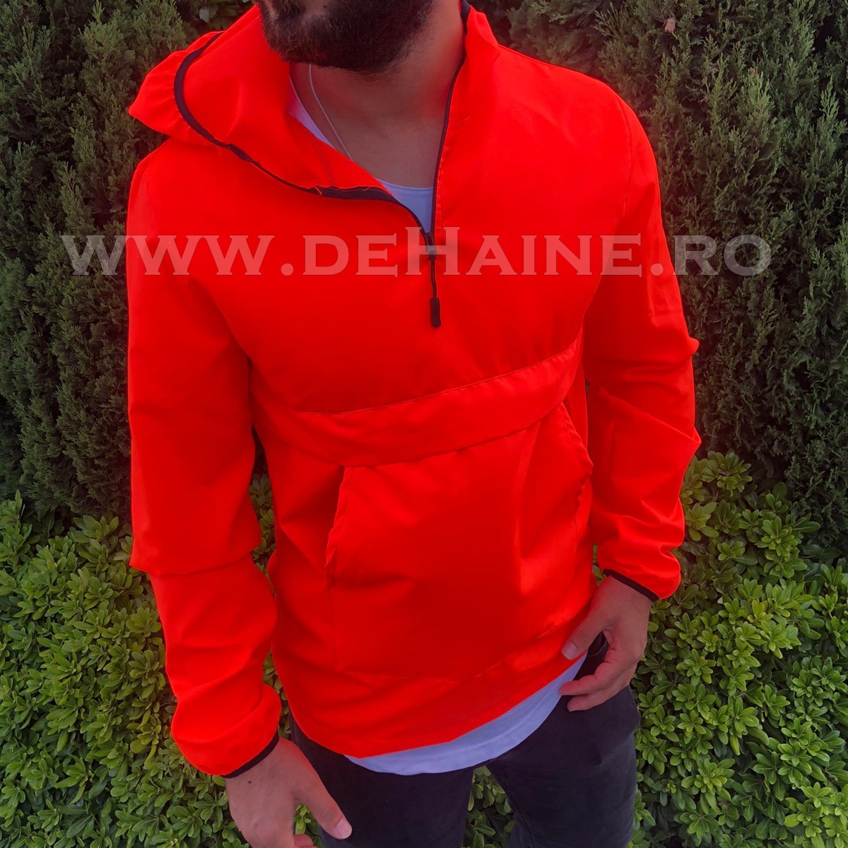 Geaca Toamna Barbati Impermeabila | Culoare Portocalie