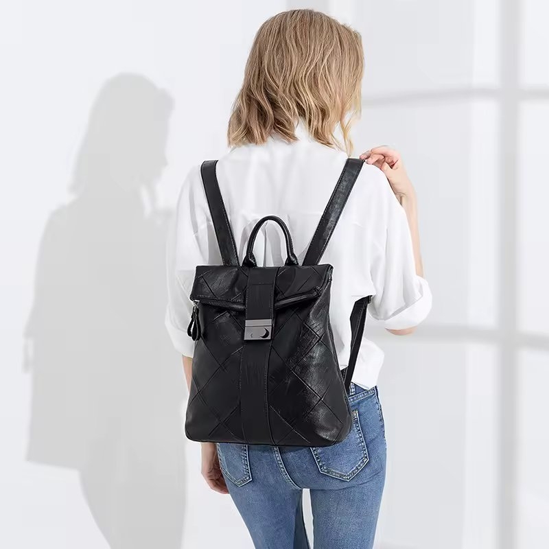 Rucsac dama Picadili Elsinore GT3244, Negru, Piele Ecologica - imagine 2