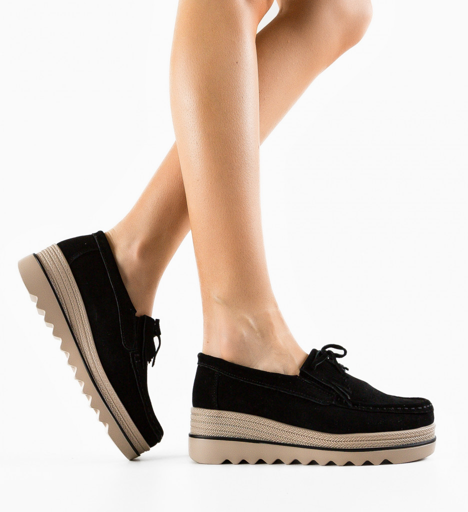 Pantofi Hipok Negri | Confort Zilnic Asigurat - imagine 3