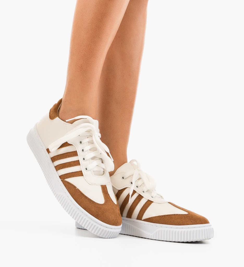 Sneakers Dama Crimson Albi | Confort și Stil - imagine 3