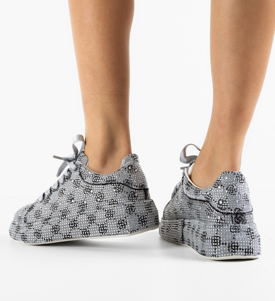 Sneakers Dama Behrooz Gri - Confort & Stil - imagine 4