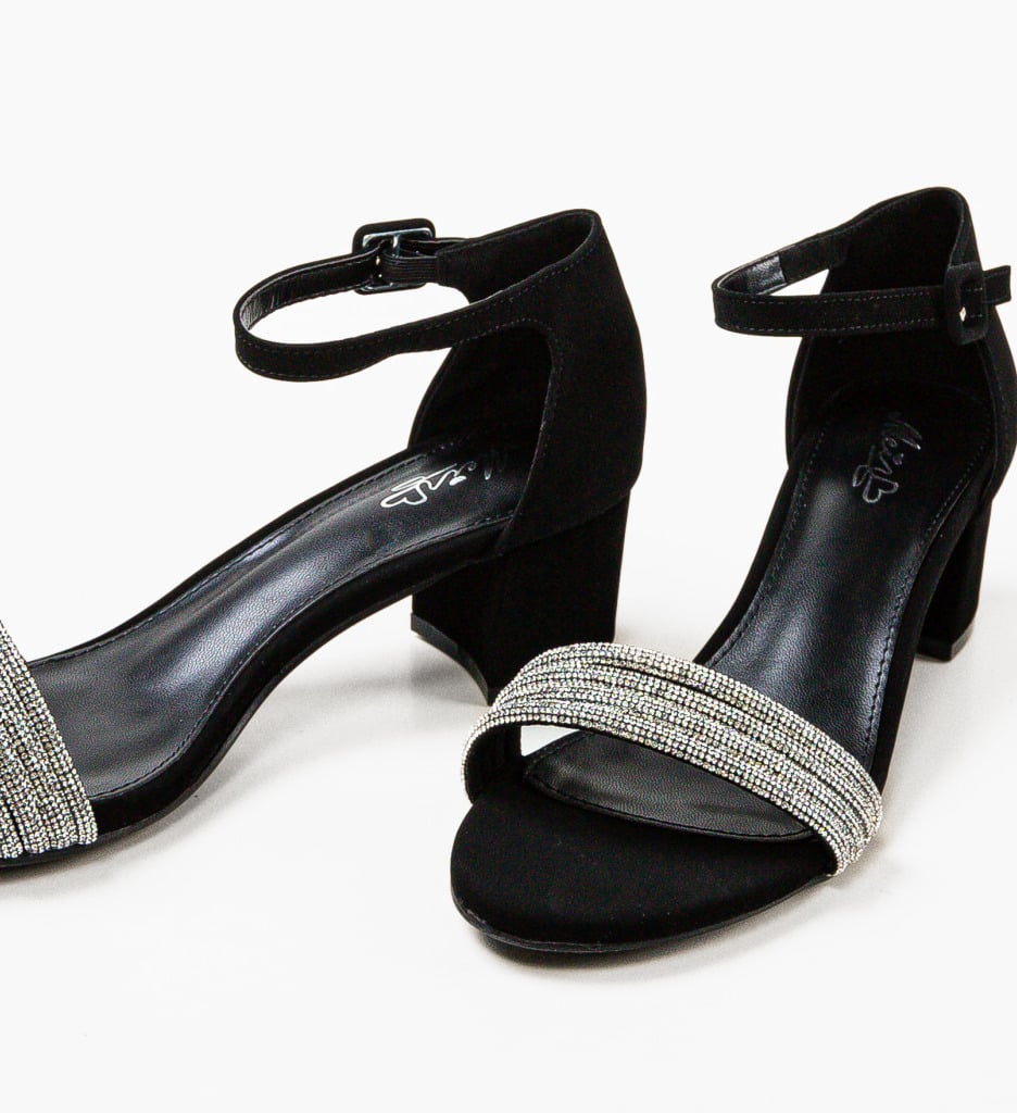 Sandale Boyer Negre cu Toc Elegant - imagine 10