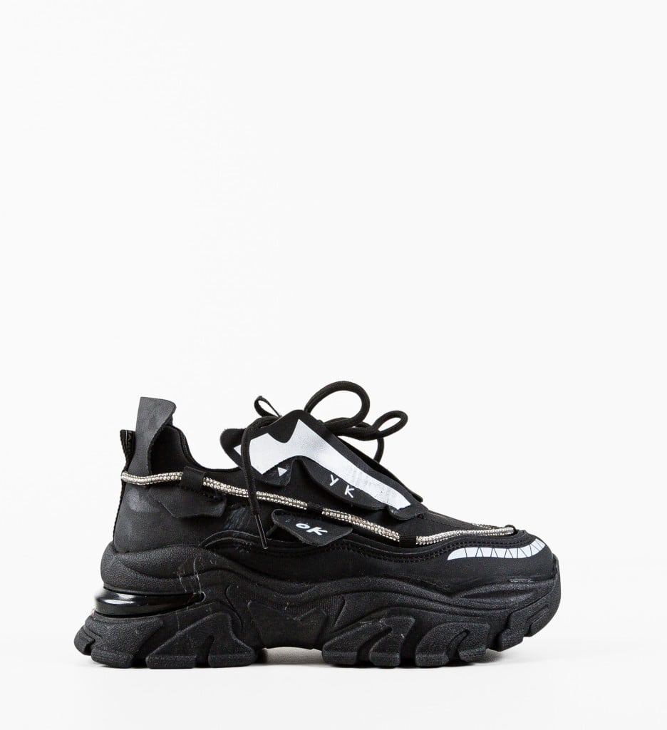 Sneakers Dama Reecola Negri - Confort și Stil - imagine 6