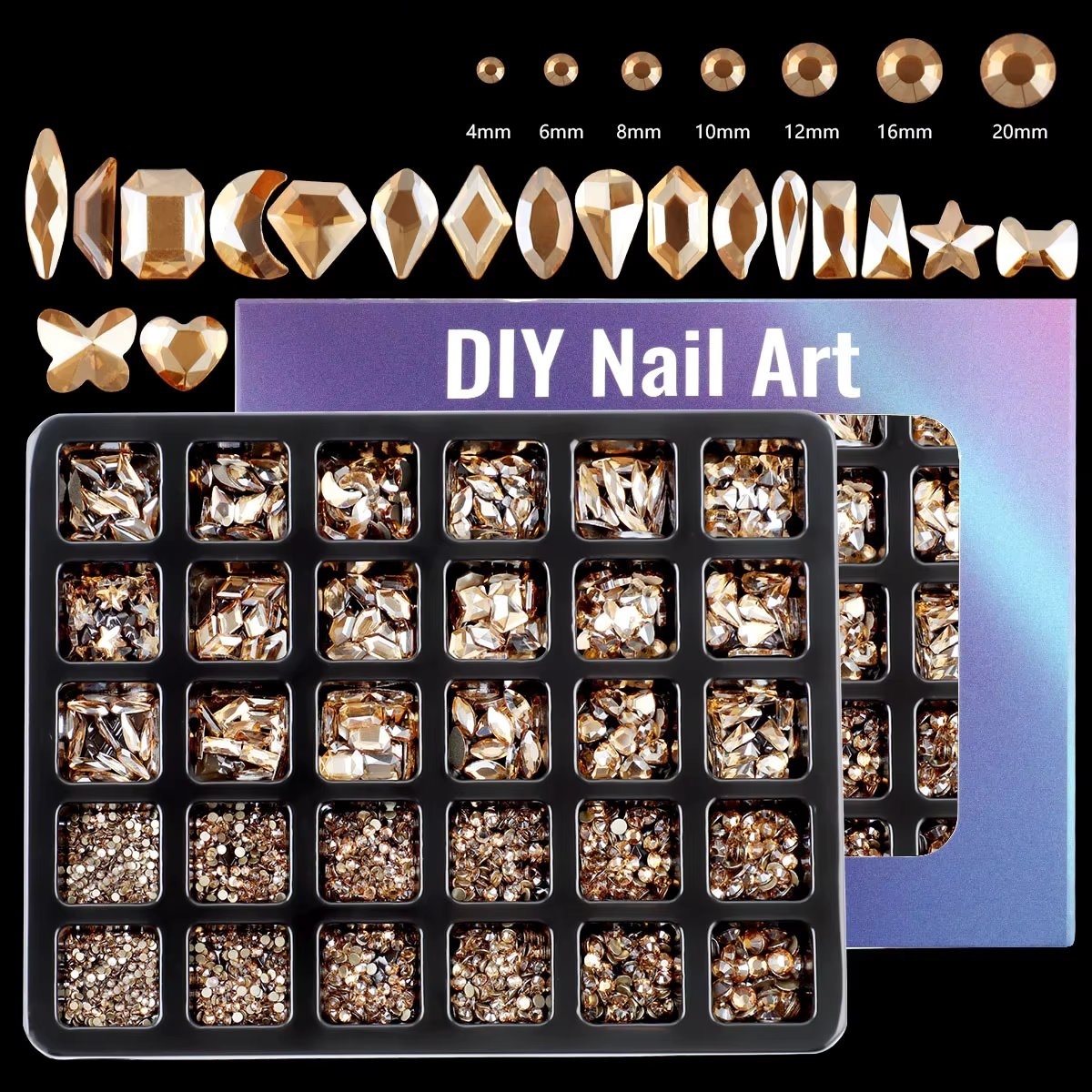 Strasuri Unghii Marquise Rose Gold