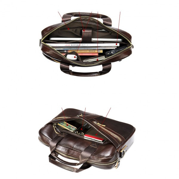 Servieta barbati Eddy GT1060 din piele naturala, neagra - imagine 2
