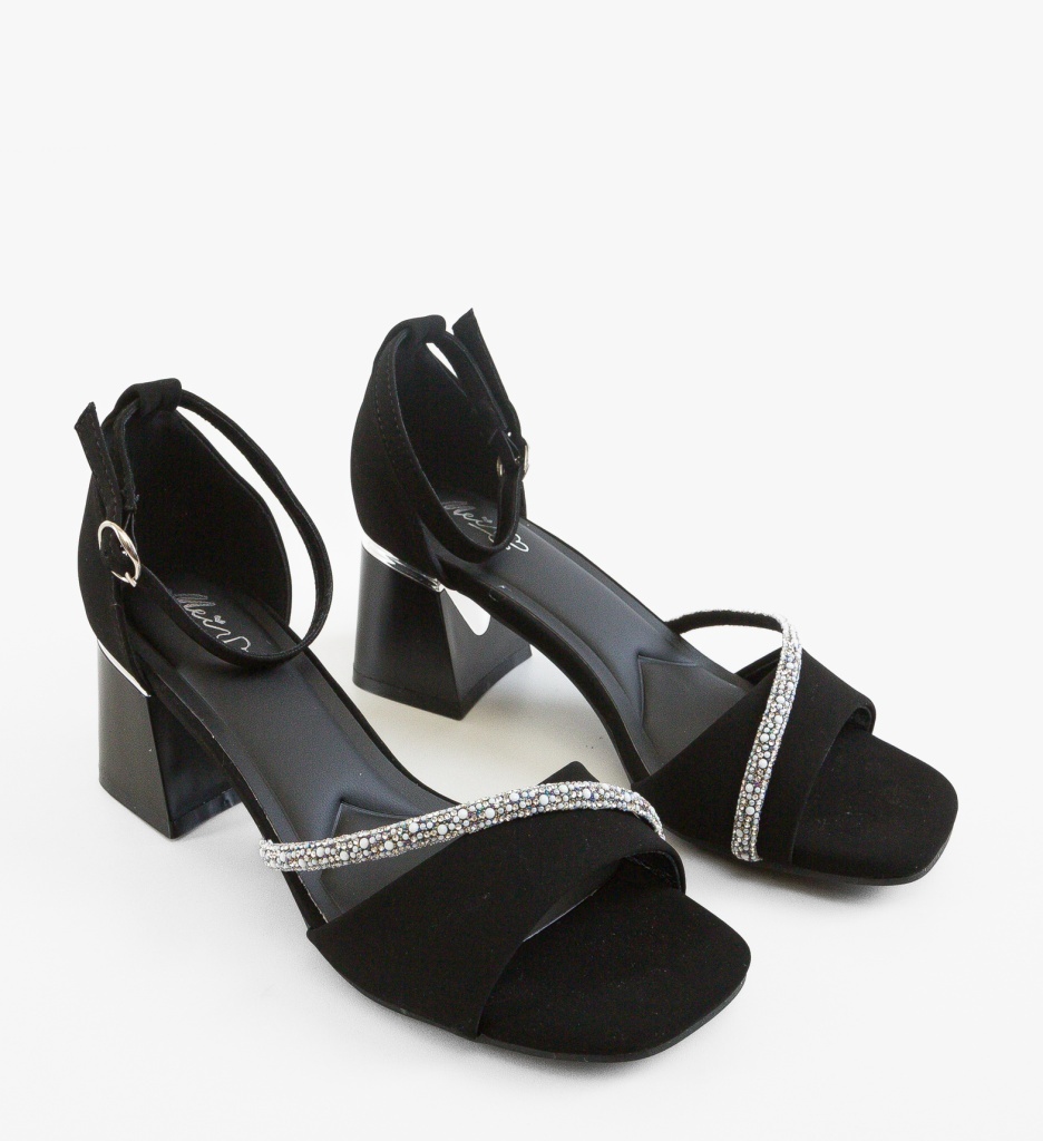 Sandale cu toc Orad Negre | Eleganță și Stil - imagine 5