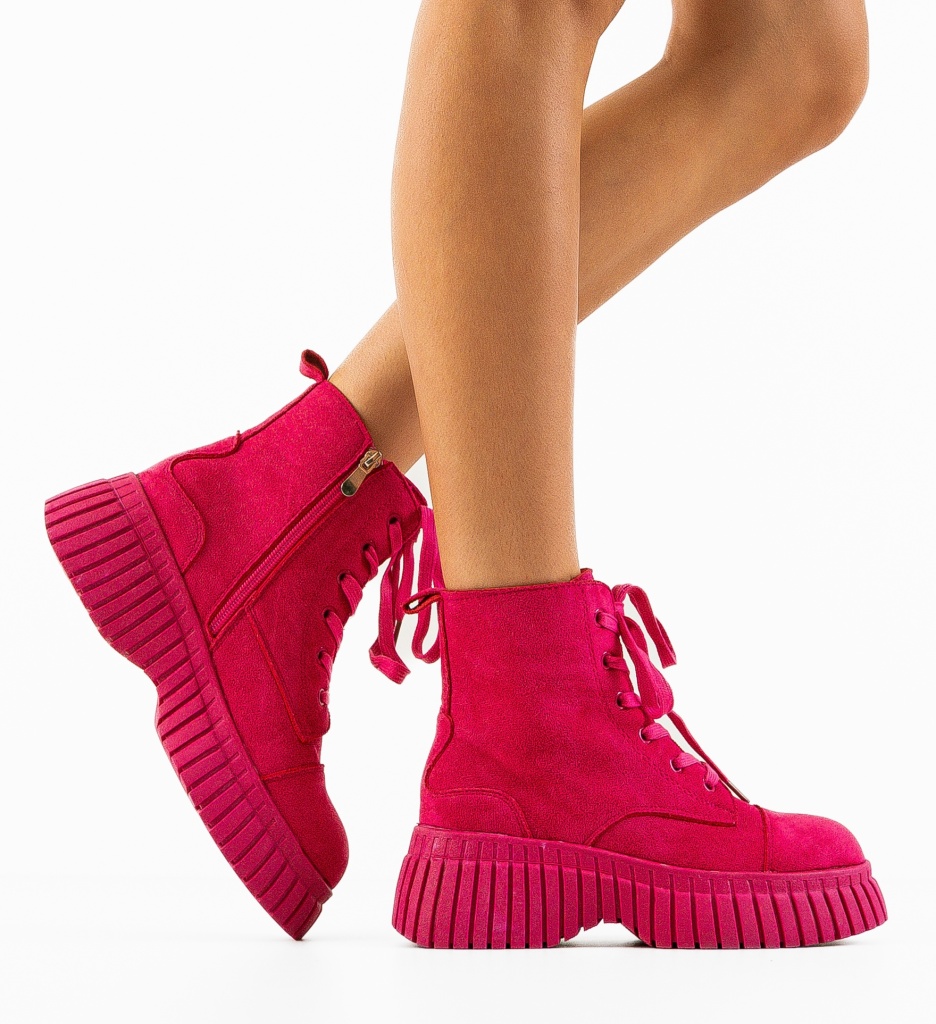 Ghete Dama Frocher Fuchsia - Eleganță și Stil - imagine 3