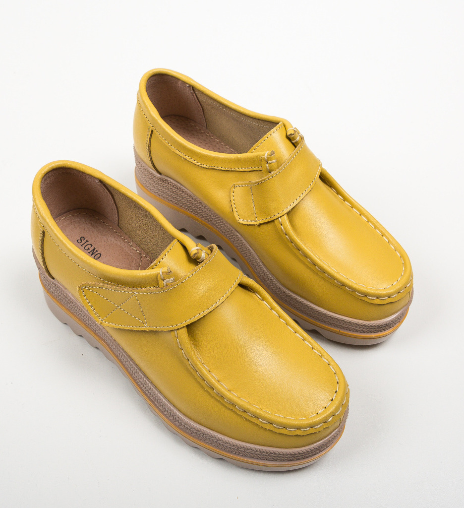 Pantofi Casual Straif Galbeni - Confort și Stil - imagine 4