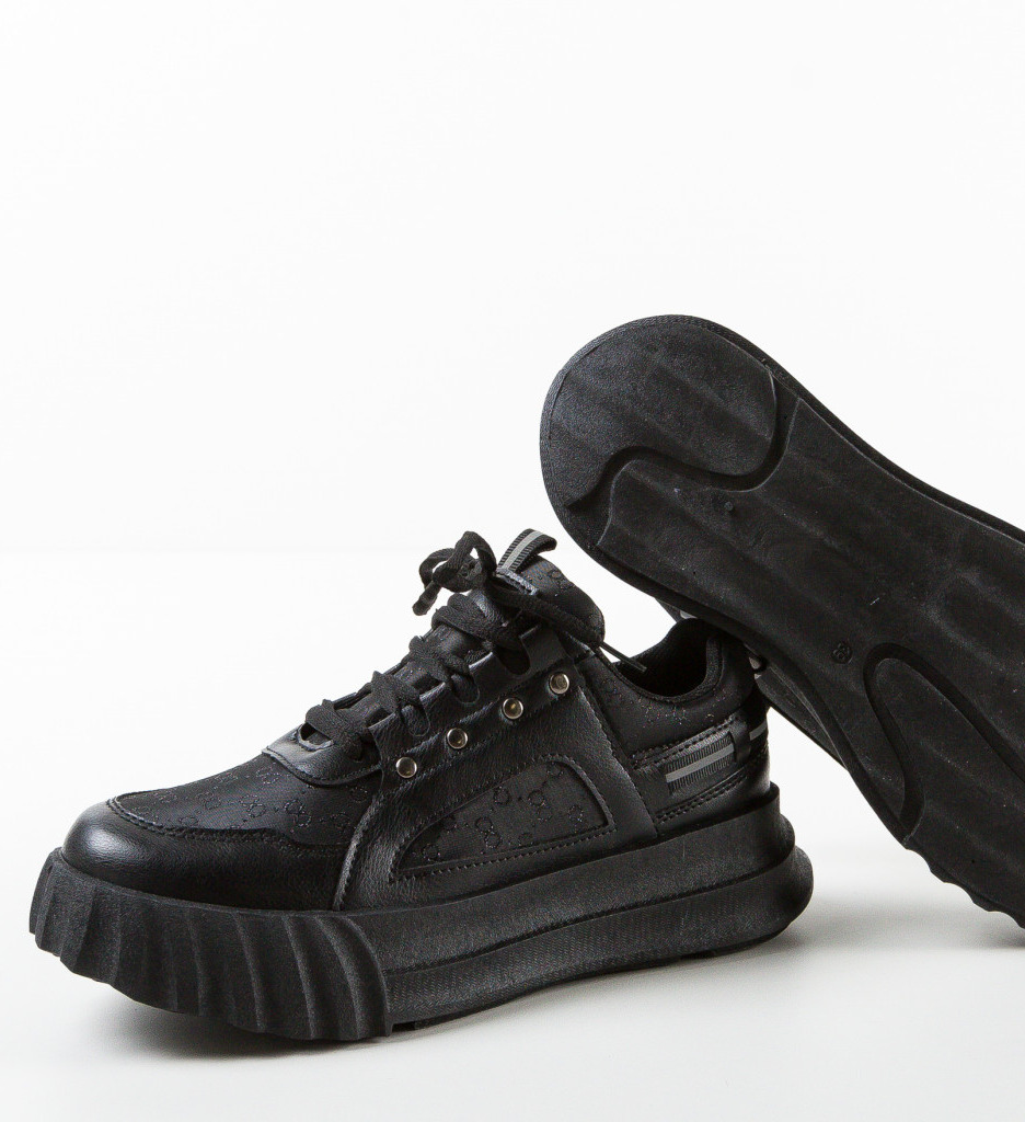 Sneakers Dama Aditya Negru - Confort si Stil