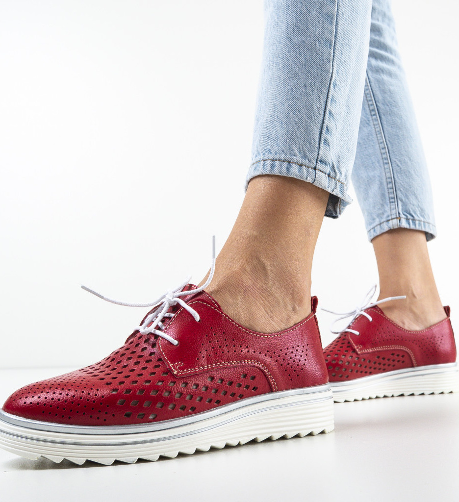 Pantofi Casual Rosii - Confort si Stil - imagine 4