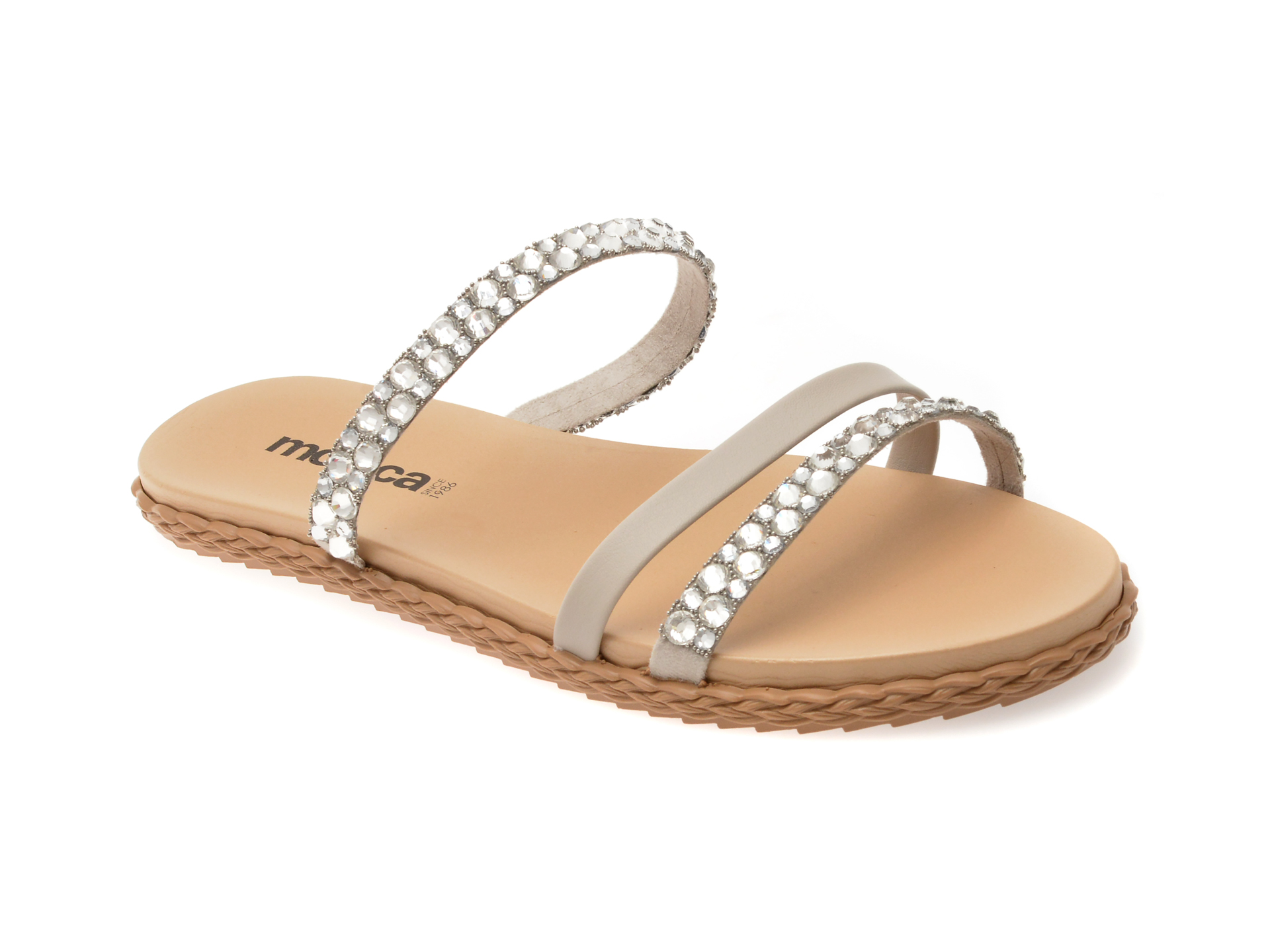 Papuci Moleca Argintii Confort Slip-on