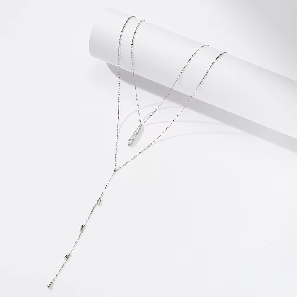 Lantisor Delis Argint 925 Dublu Elegance - imagine 3