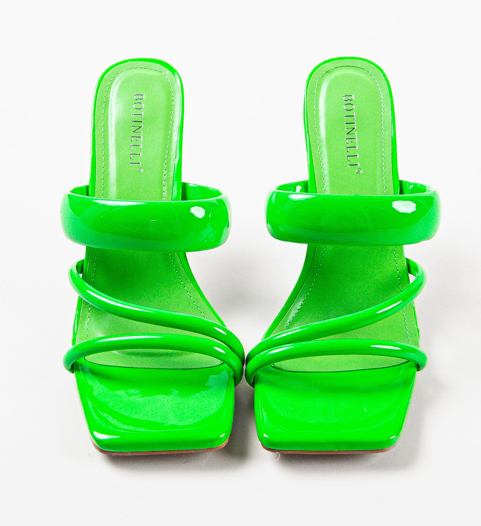 Saboti cu toc Serena Verzi | Eleganță și Stil - imagine 6