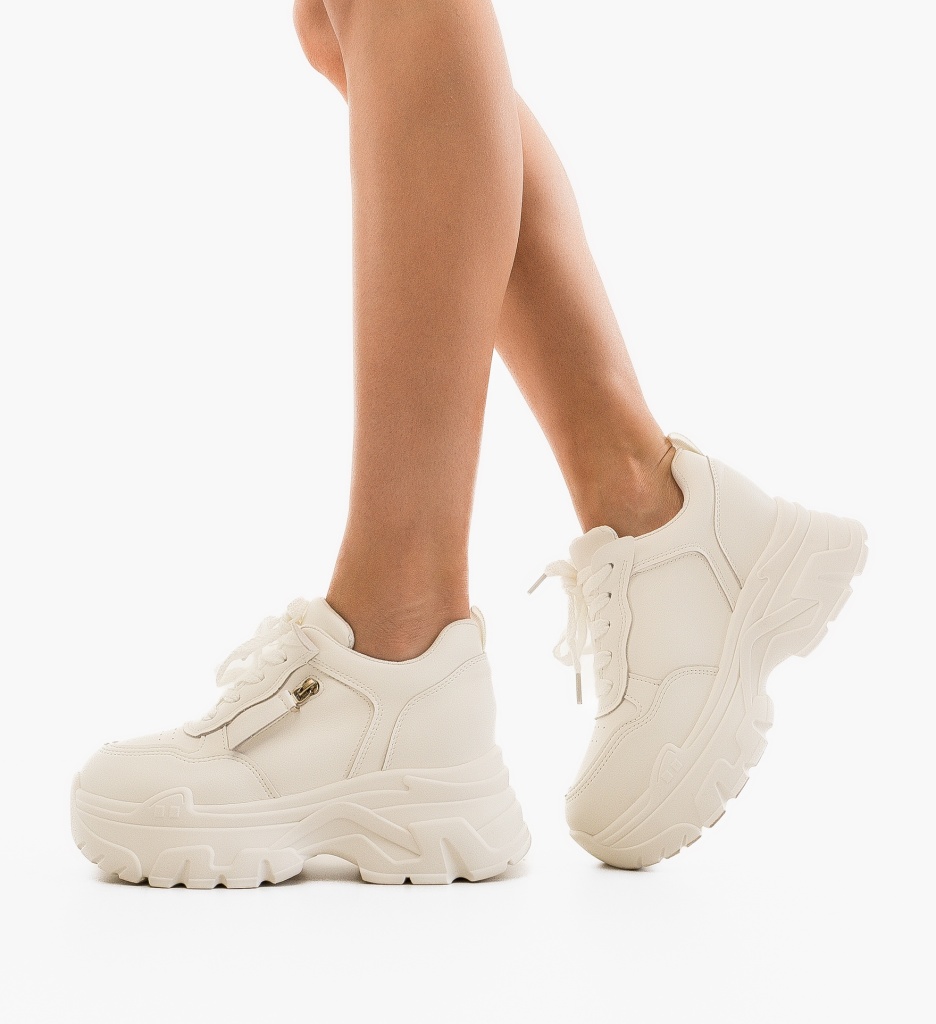 Sneakers Myrar Albi - Confort și Stil - imagine 4