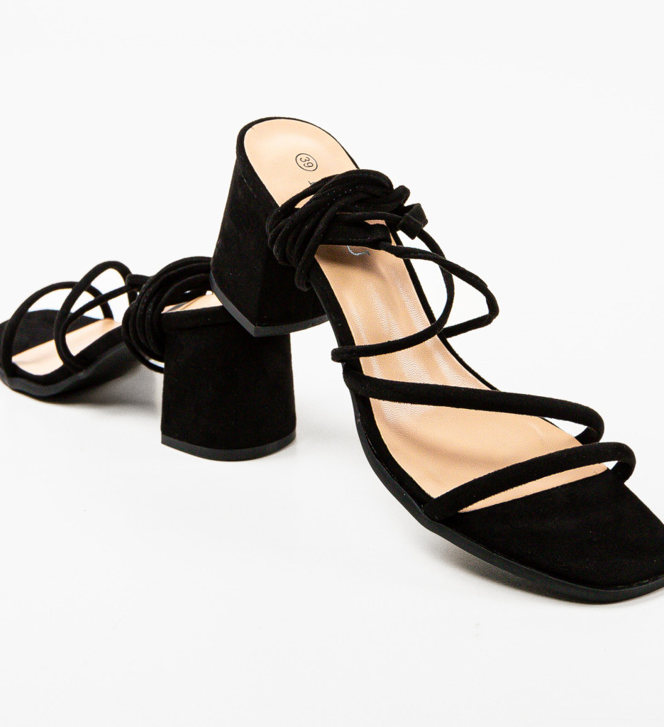 Sandale Dama Negre cu Toc - Stil și Eleganță - imagine 6