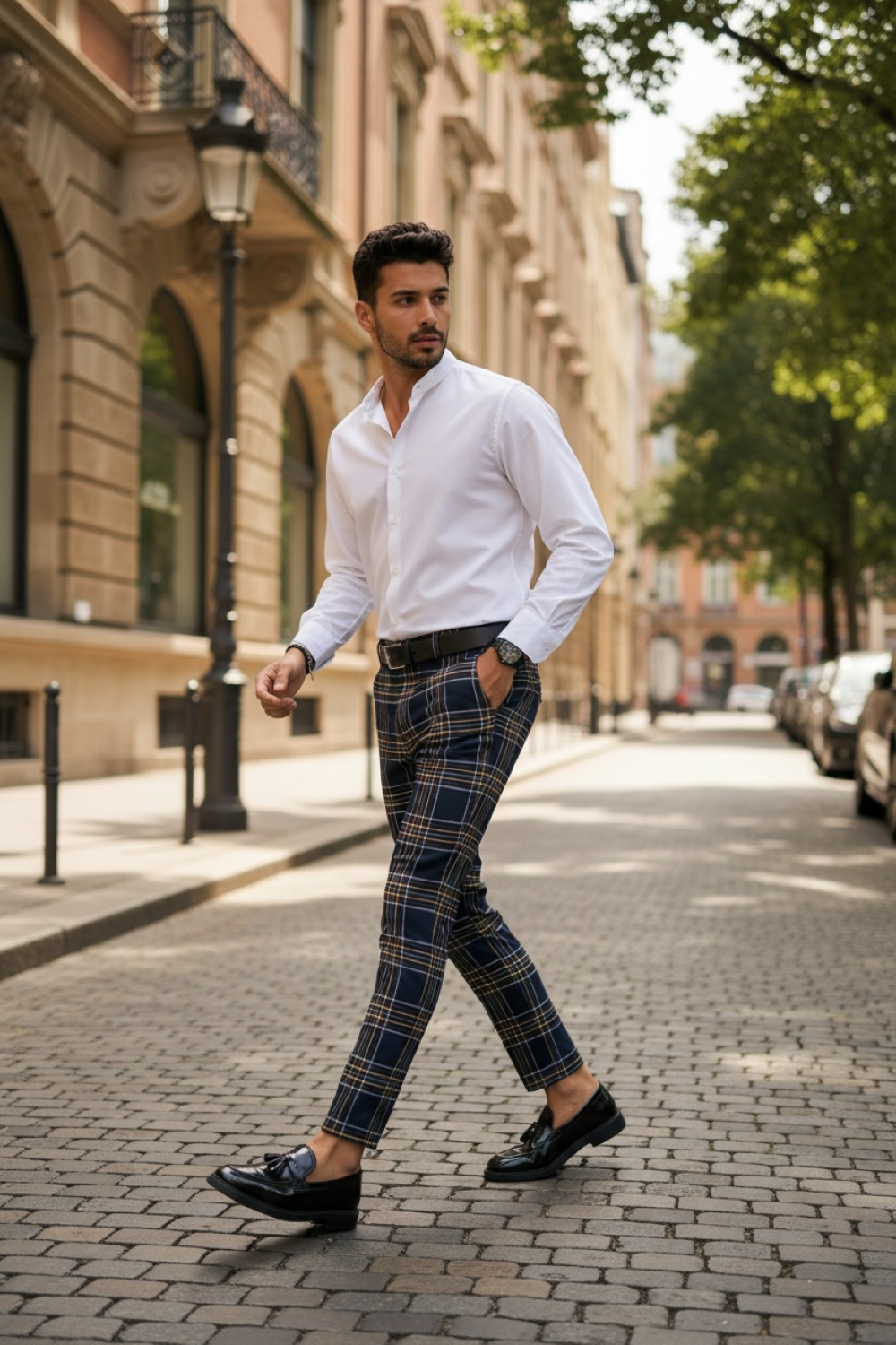 Pantaloni Eleganti Bărbați B1825 - Stil Conic Modern - imagine 2