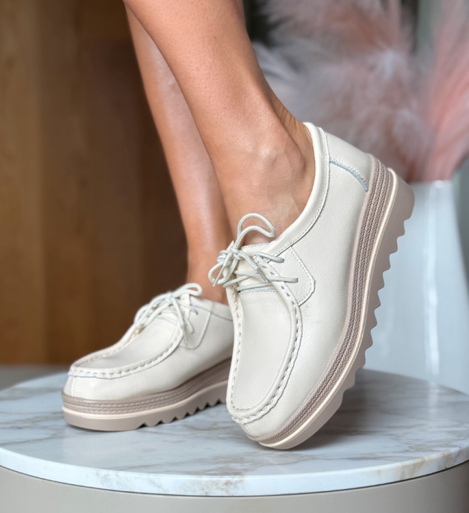Pantofi Casual Sag Bej - Confort și Stil Zilnic - imagine 3