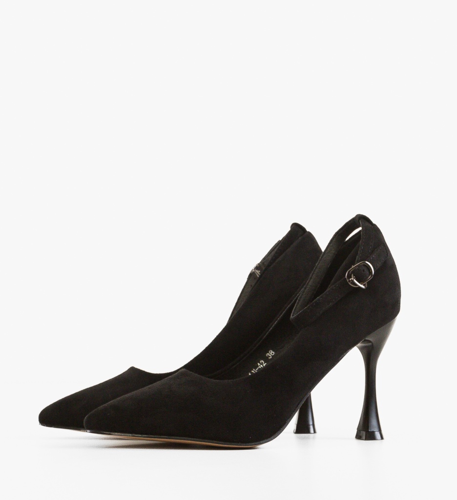 Pantofi Opium Negri Eleganți cu Toc - imagine 4