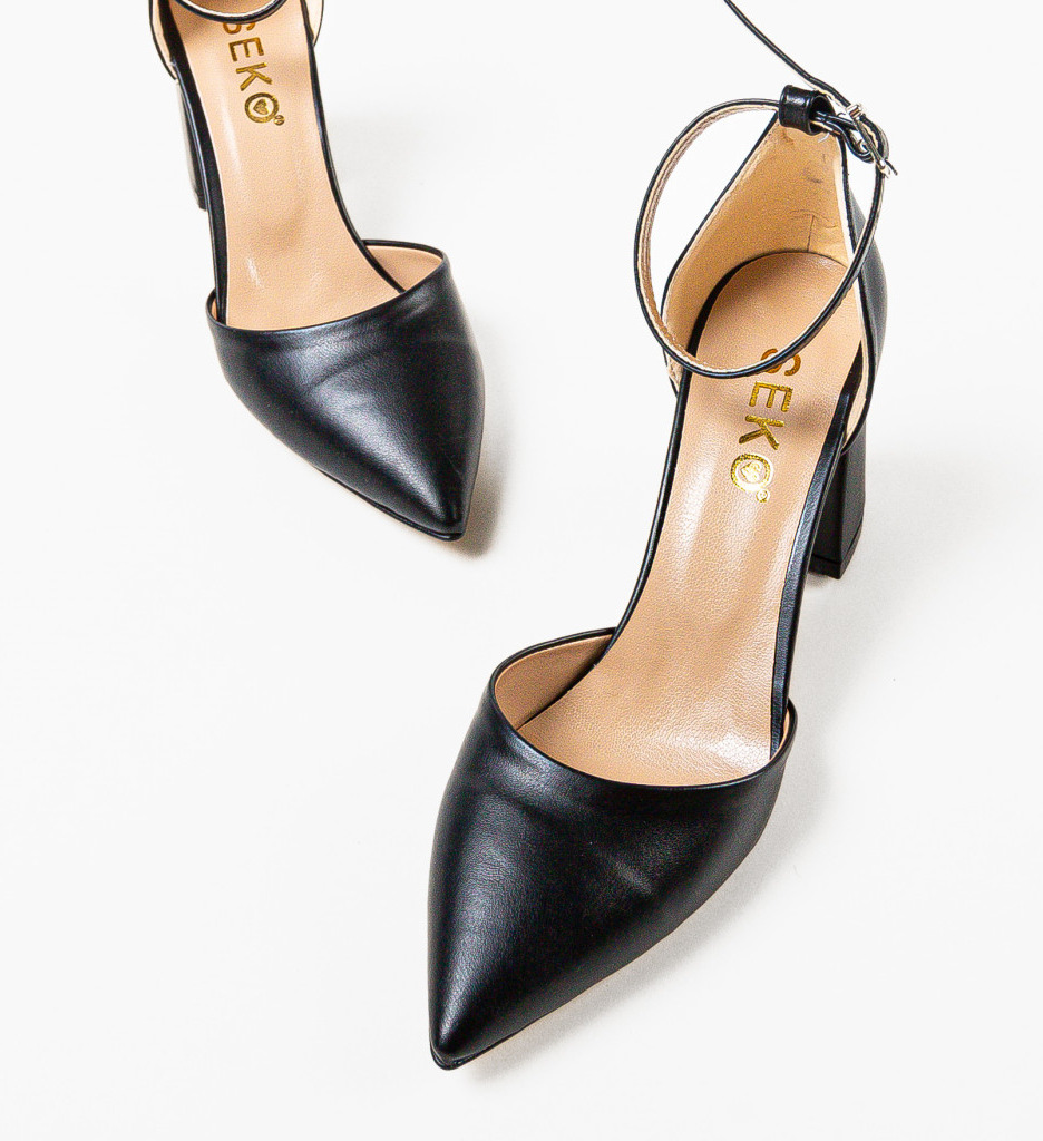 Pantofi Dama Marth Negri | Toc Eleganți - imagine 5