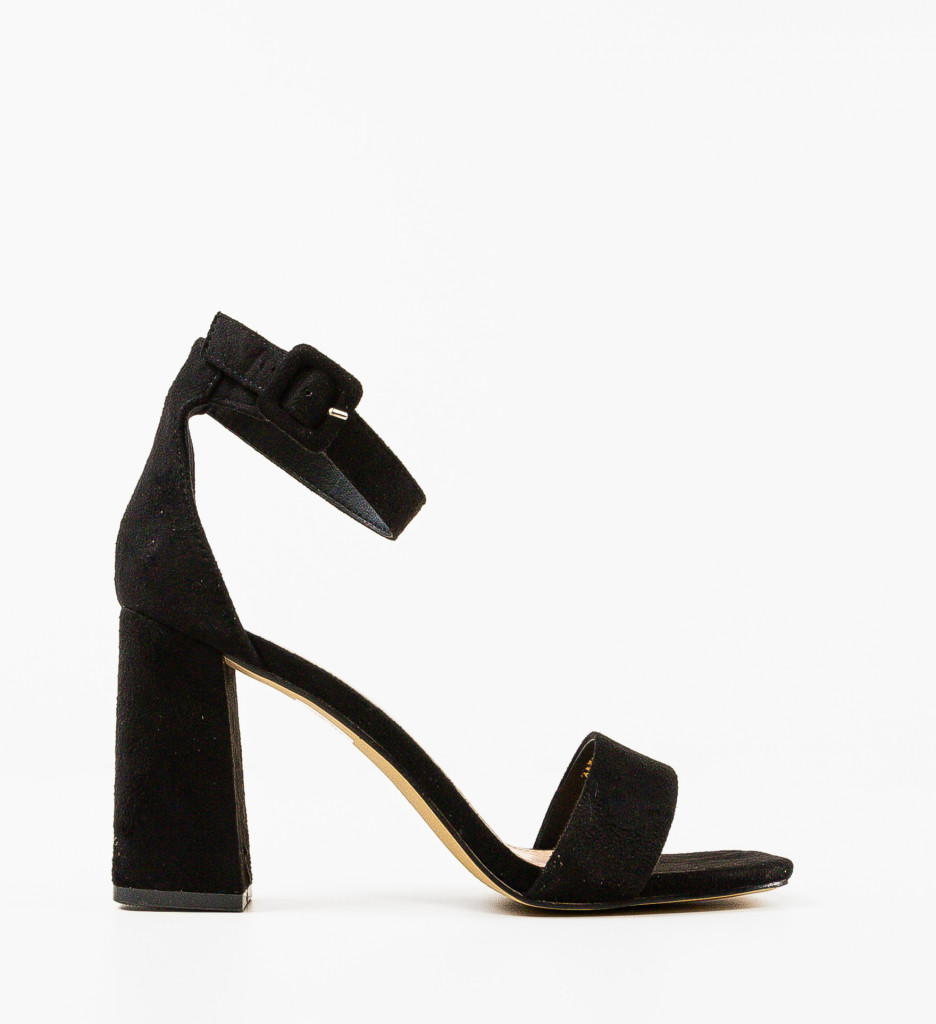 Sandale Opatar Negre cu Toc Elegante - imagine 6