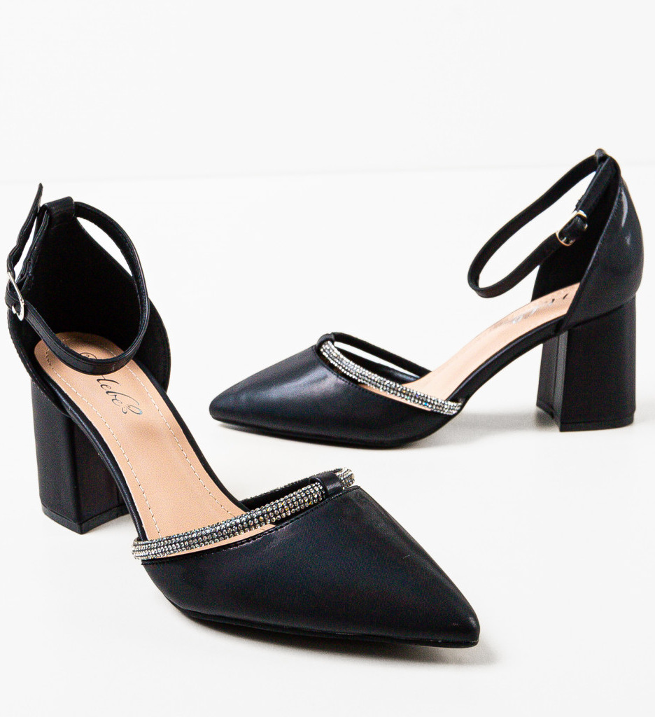 Pantofi Lylama Negri cu Toc - Eleganță și Stil - imagine 6
