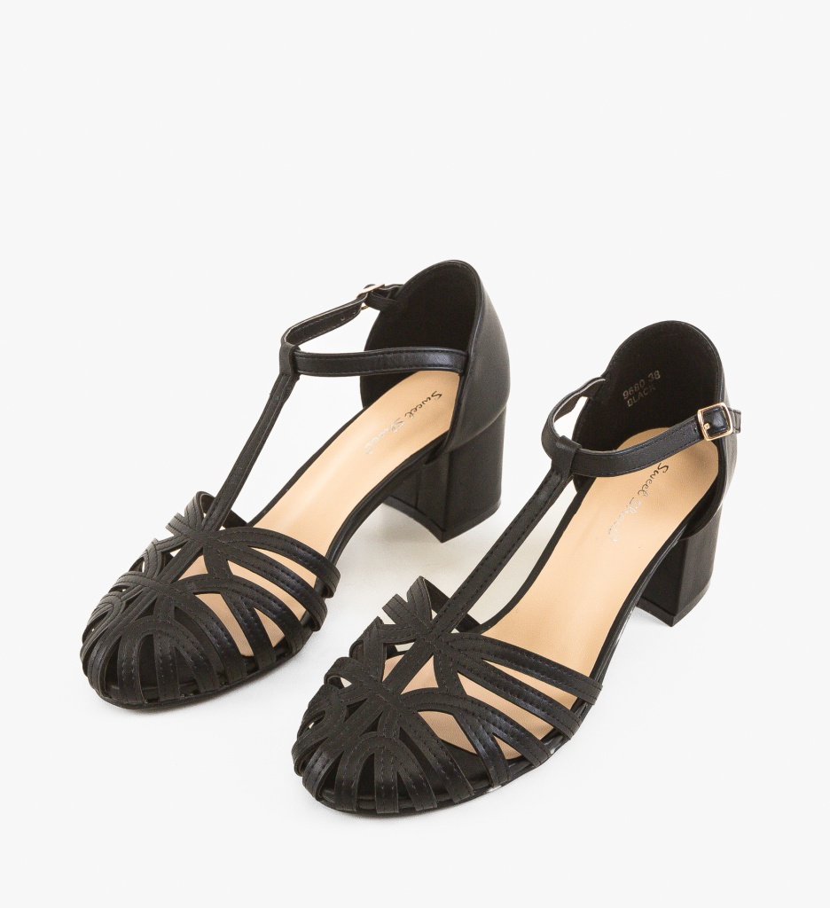Sandale cu toc Salma Negre - Eleganță maximă - imagine 4