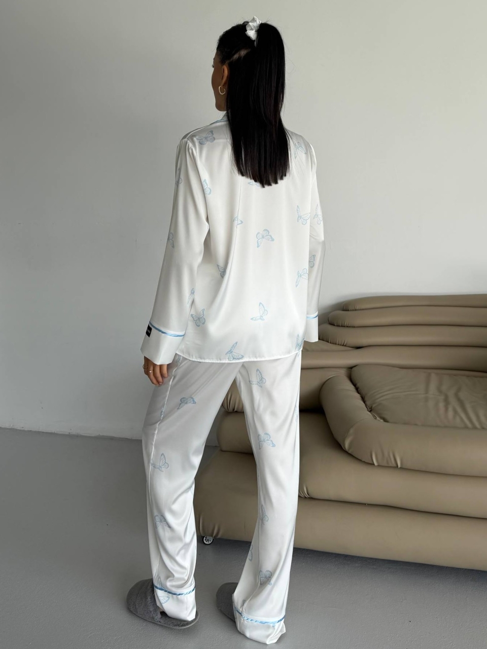 Set Pijama Dama 2 Bucati Delis Satin Mat - imagine 5