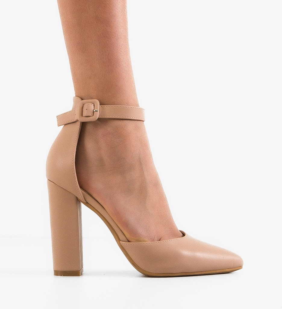 Pantofi cu Toc Anjali Bej | Stil & Eleganță - imagine 6