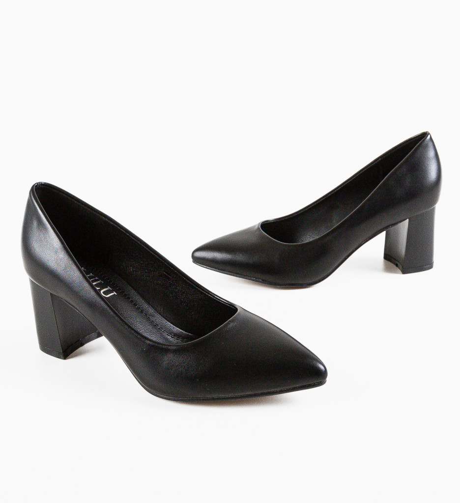 Pantofi Dama Walton Negri | Toc Elegant - imagine 8