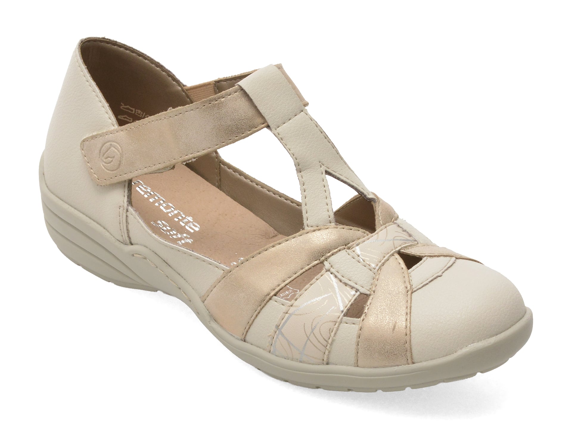 Pantofi Remonte R7601 Bej Piele Naturală