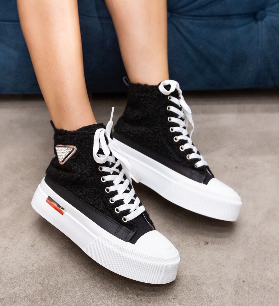 Sneakers Dama Pakkle Negri - Confort Sport - imagine 2