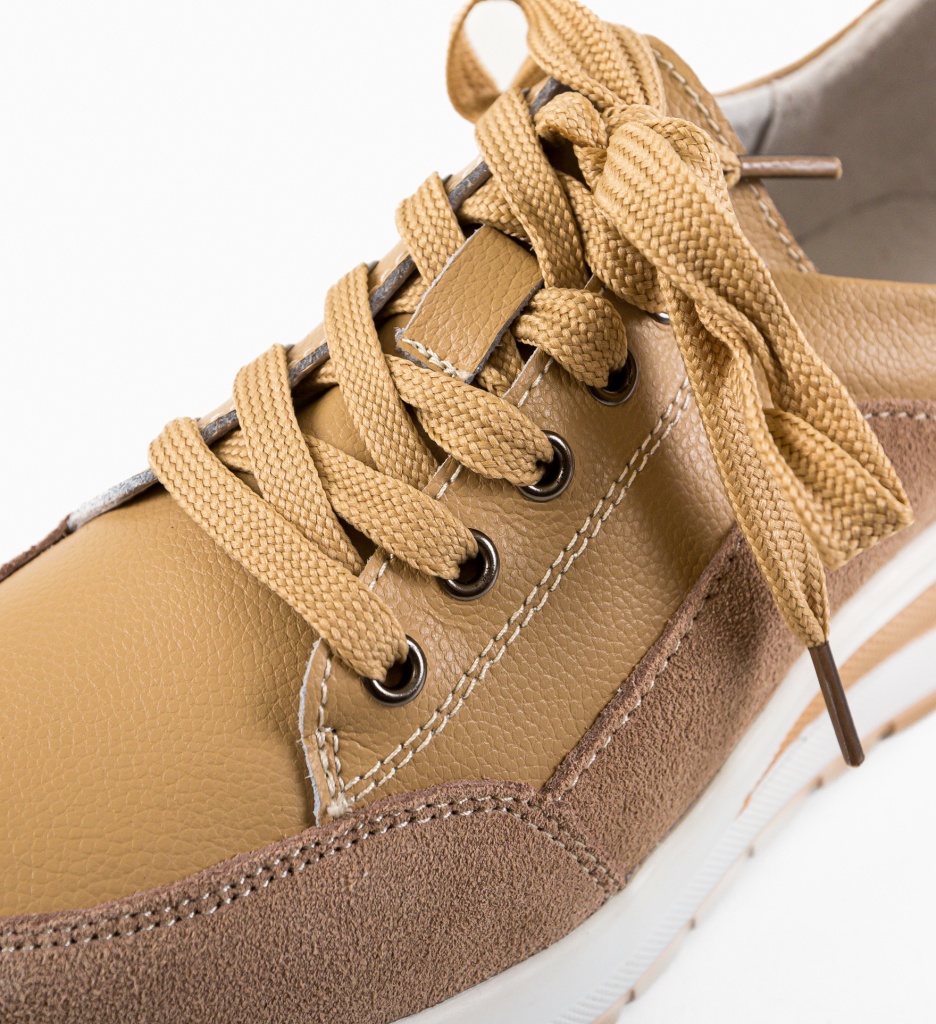 Sneakers Dama Likolas Bej | Stil Urban Confortabil - imagine 8