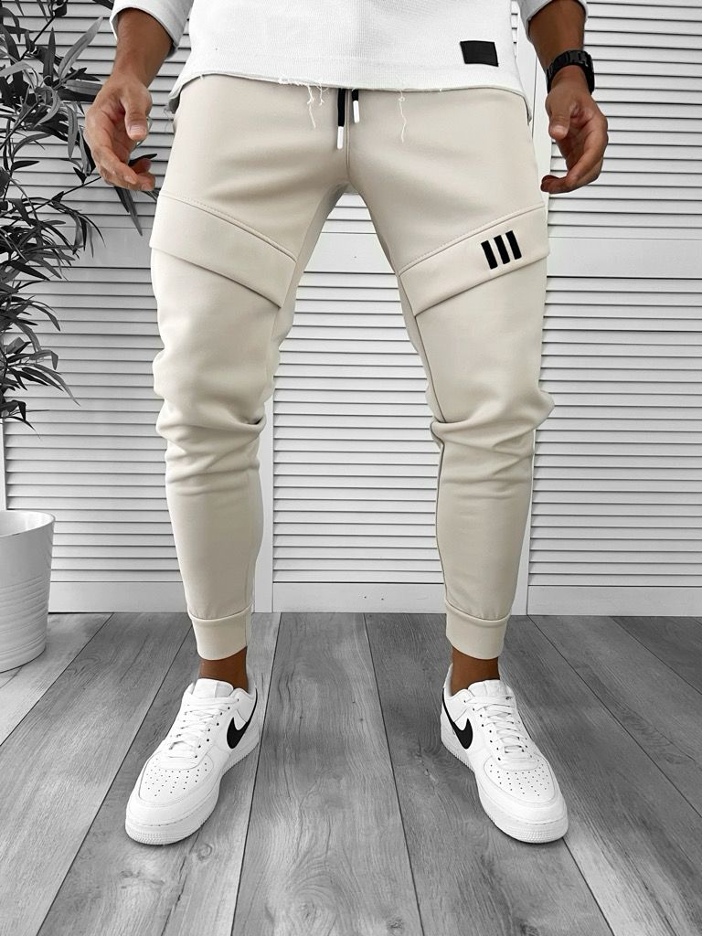 Pantaloni Trening Bej Conici - Stil și Confort