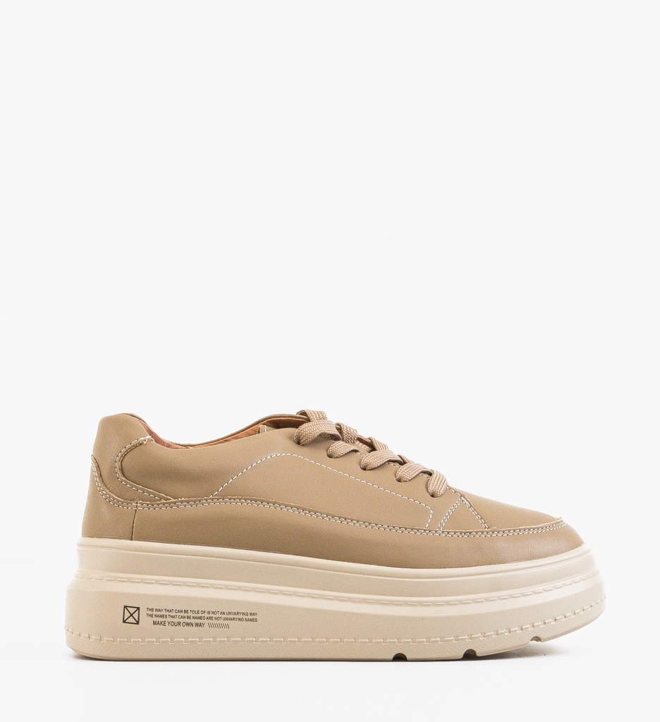 Sneakers Dama Moon Khaki - Confort și Stil Urban - imagine 3