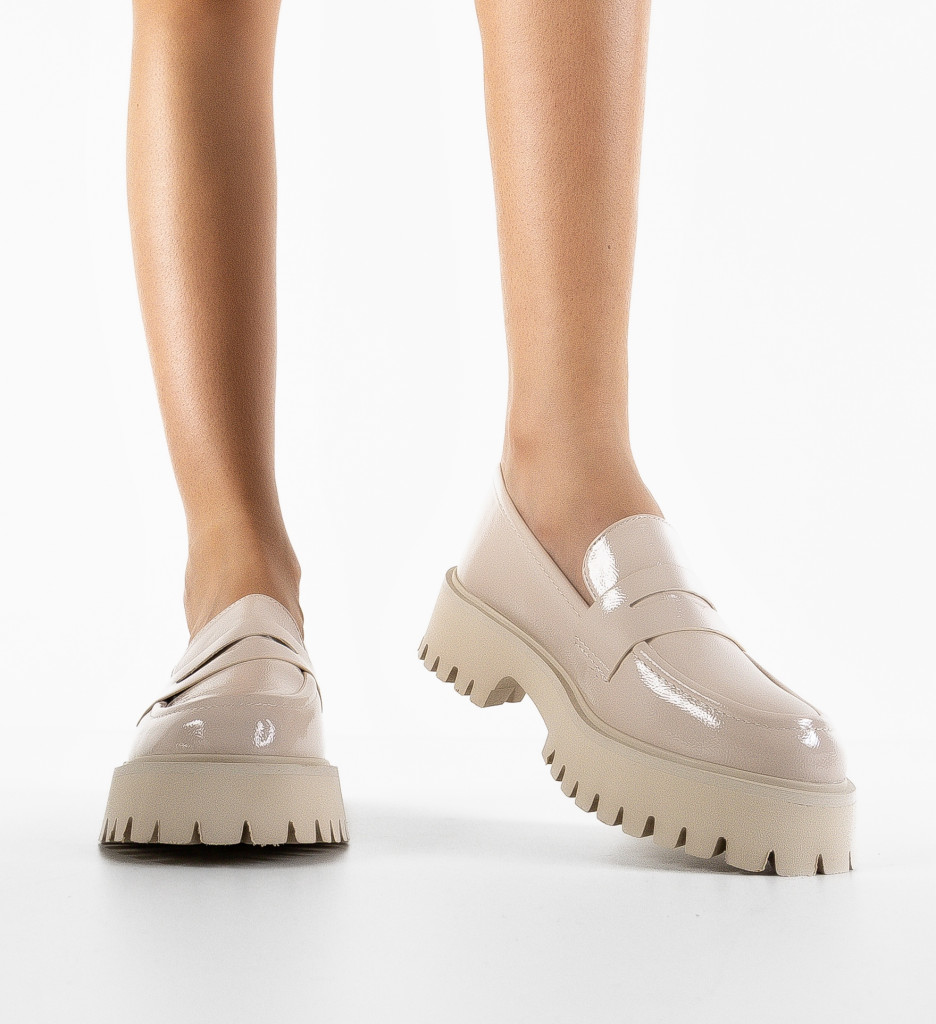 Pantofi Casual Kyra Bej - Confort și Stil Zilnic - imagine 3
