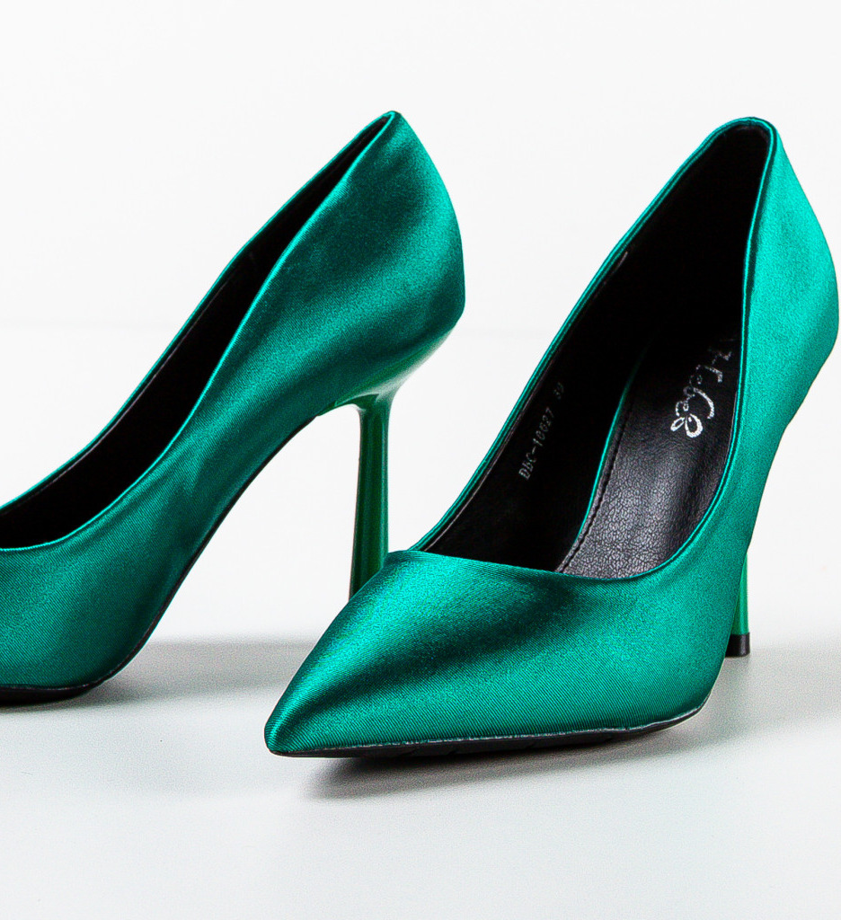 Pantofi cu Toc Emmett Verzi | Eleganță - imagine 5