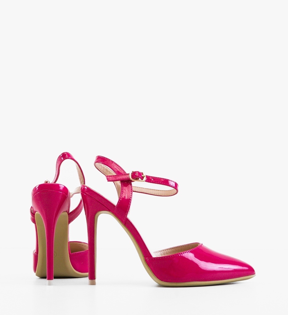 Pantofi Stiletto Jaximet Fuchsia Eleganți - imagine 3