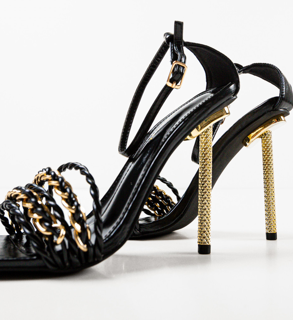 Sandale Singleton Negre | Eleganță și Stil - imagine 7