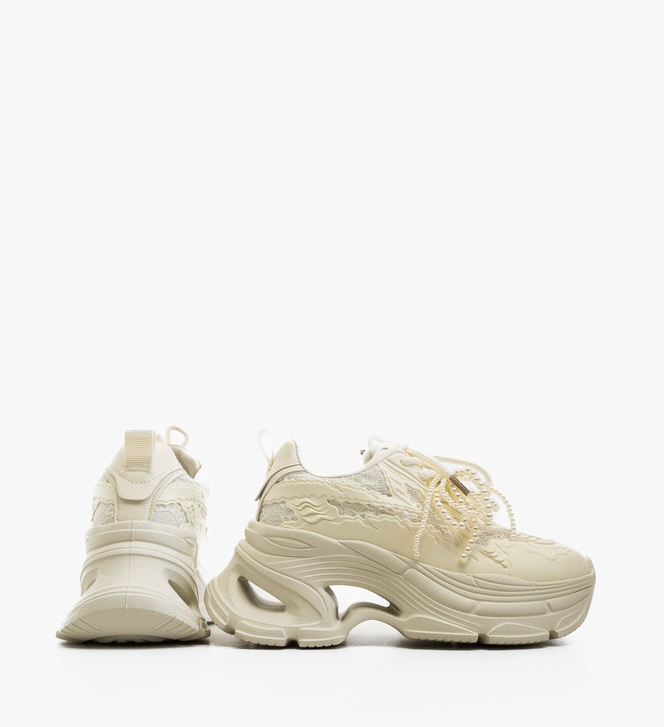 Sneakers Dama Griffith Bej - Confort & Stil Sport - imagine 3
