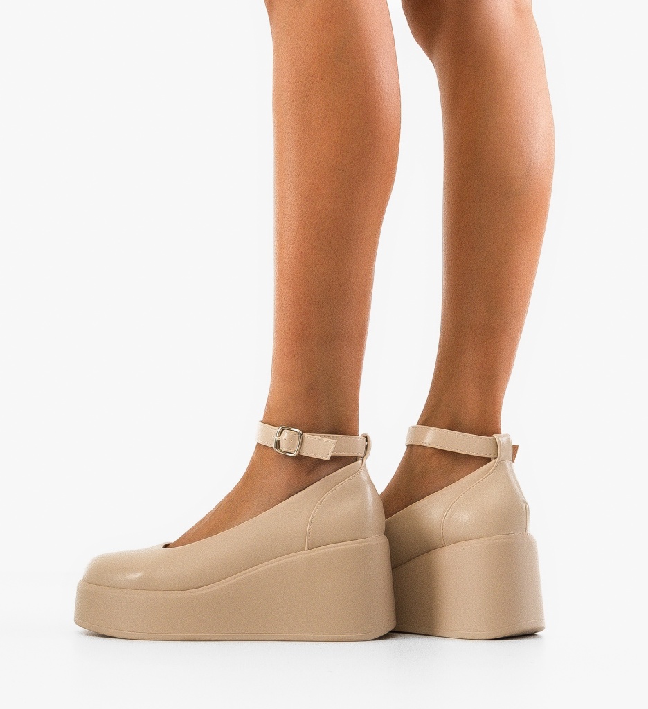 Pantofi Casual Shelob Bej Dama Confort - imagine 2