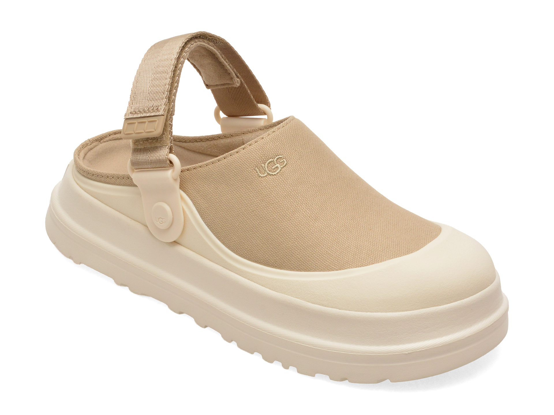 Papuci UGG Goldenglow Canvas Clog Bej