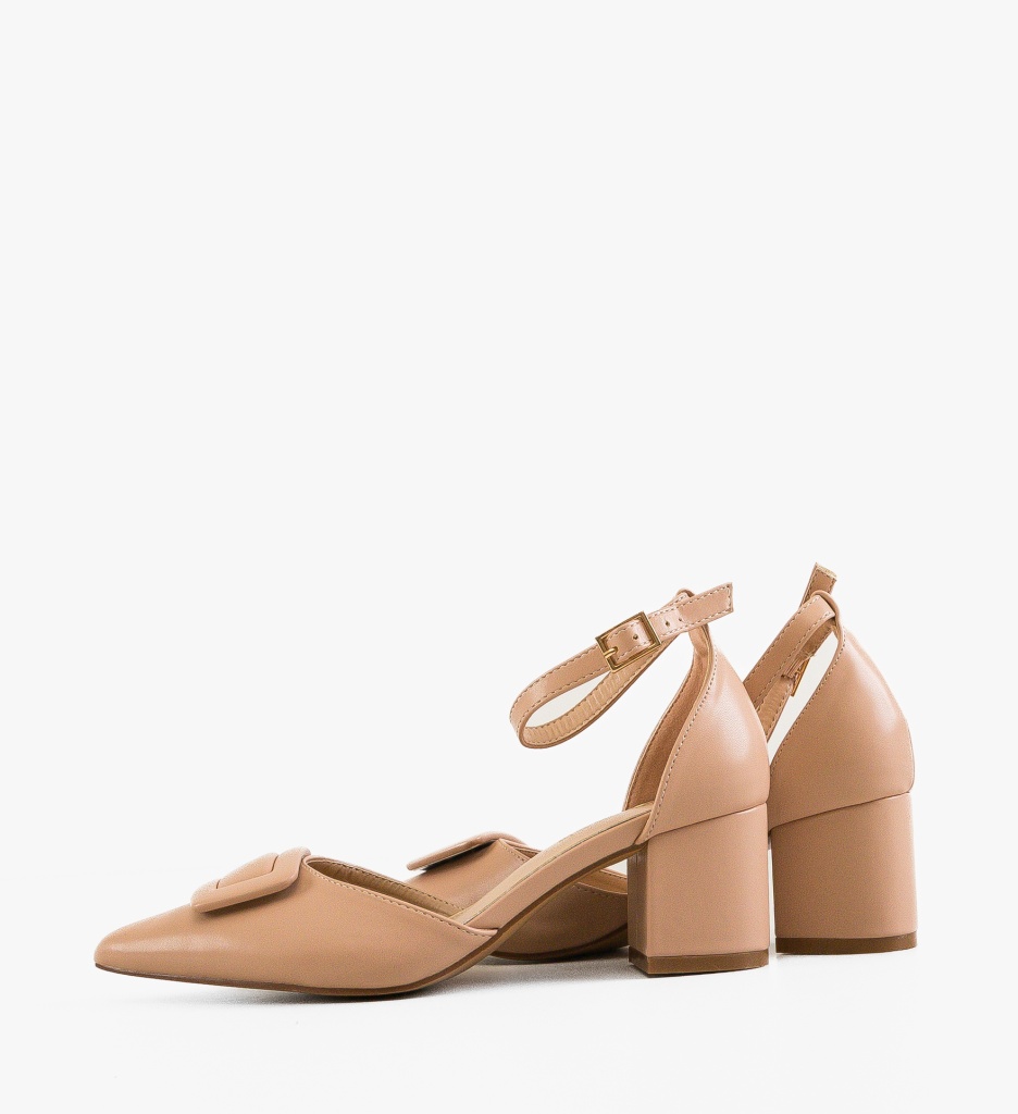 Pantofi cu Toc Rohan Nude | Eleganți & Versatili - imagine 7