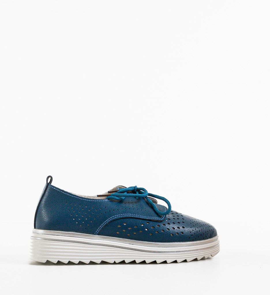 Pantofi Casual Dama Albastri - Confort & Stil - imagine 2