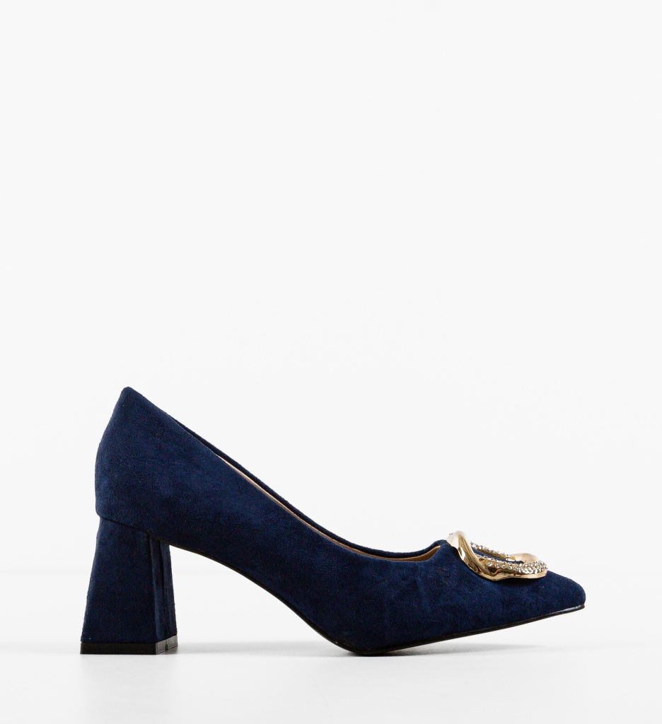 Pantofi Tillie Albastri cu Toc Eleganti