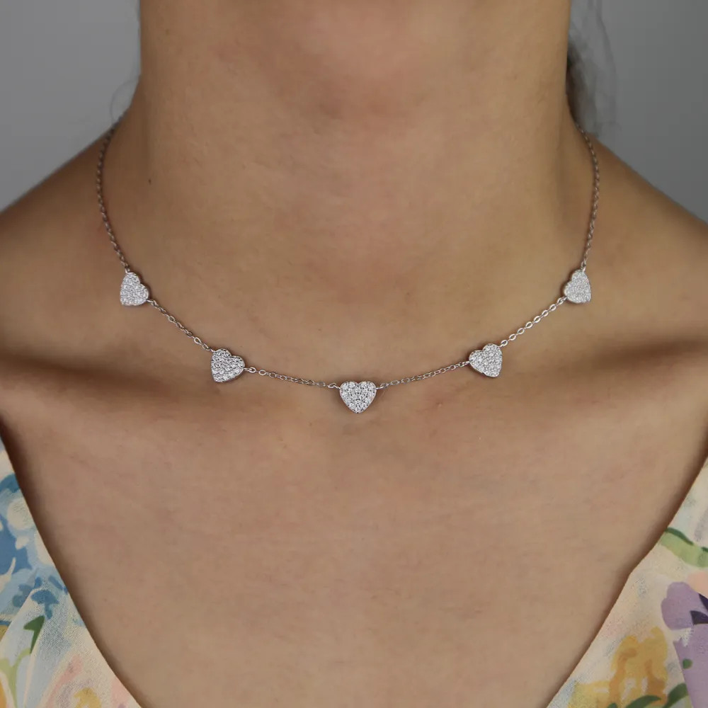 Chocher Argint 925 Amanda Inimioare cu Zirconiu - imagine 2