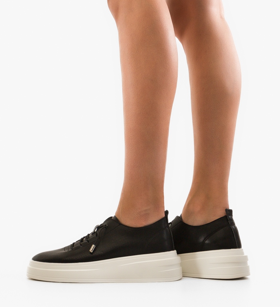 Sneakers Dama Myele Negri - Confort și Stil - imagine 3