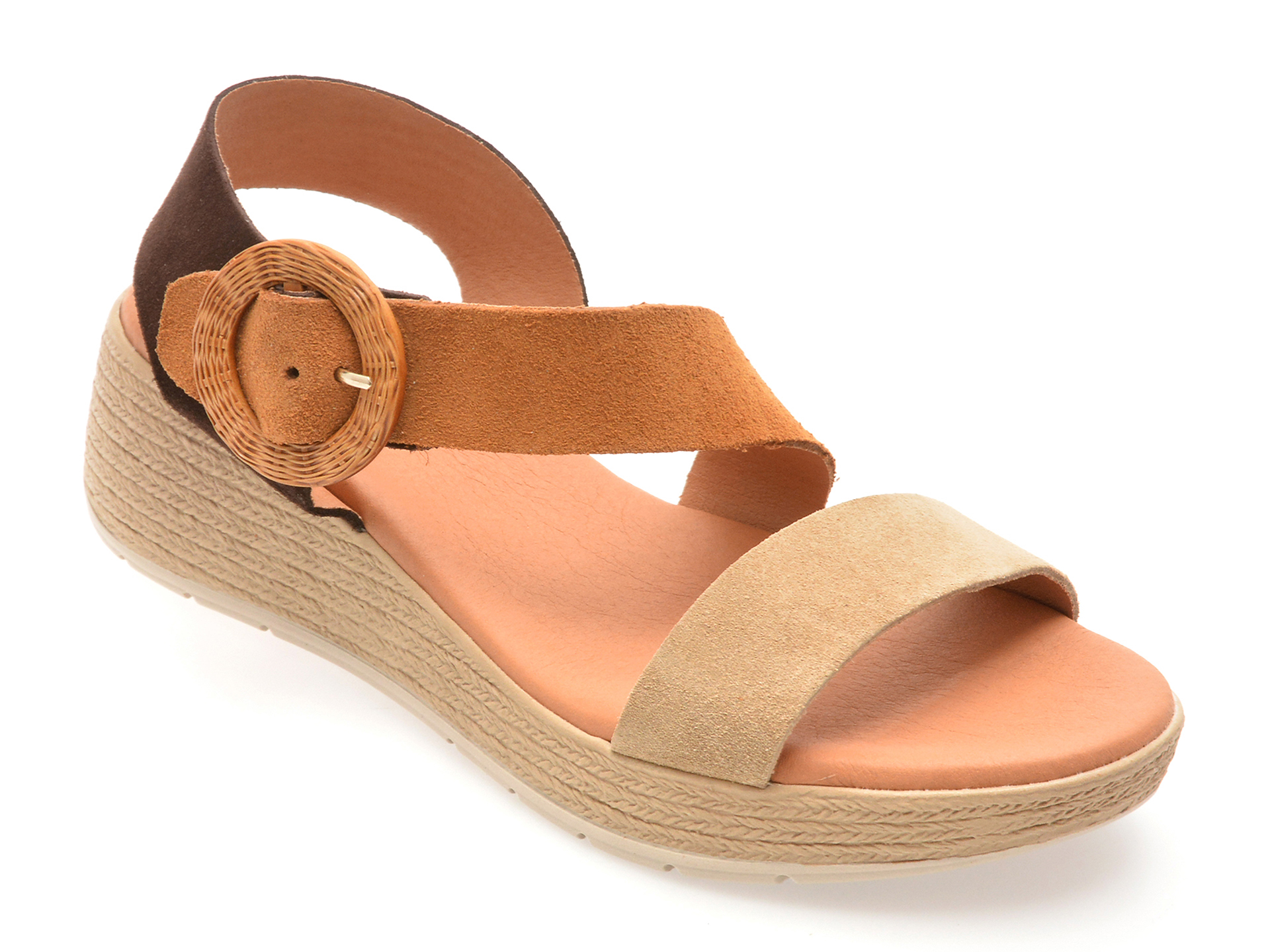 Sandale Image ROSEA Maro | Piele Intoarsa
