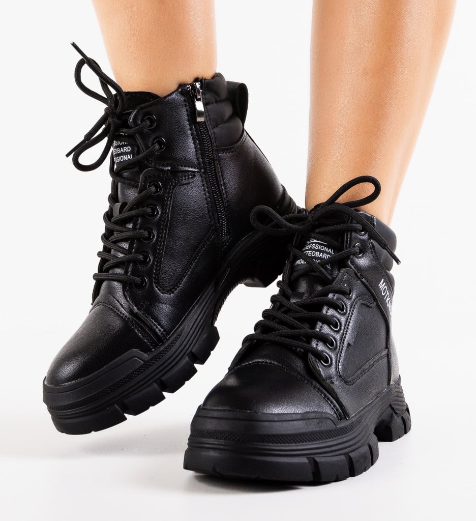 Ghete Motser Negre - Stil și Confort Premium - imagine 3